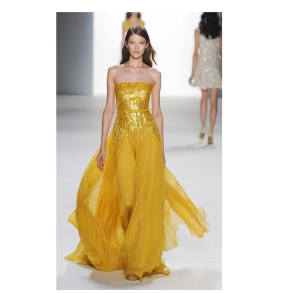 elie saab yellow dress